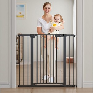 BabyBond 27-43 Inches Baby Gate for Stair and Doorway,with Extenders and Pressure/Hardware Mounting Kit, 36" Tall - 1 of 4