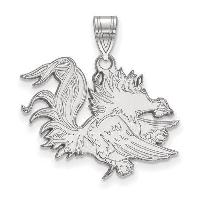 Black Bow Jewelry 14k White Gold South Carolina Gamecocks NCAA Large Pendant