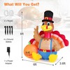 Costway 6 FT Thanksgiving Inflatable Turkey with Pumpkin Fall Harvest Decor W/Lights - 3 of 4