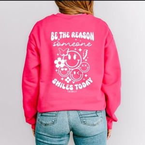 Simply Sage Market S.W.Smiley Be The Reason Someone Smiles Today Sweatshirt - 1 of 4