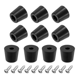 Unique Bargains Non-Slip Rubber Bumper Feet with Stainless Steel Washer Screws - 1 of 4