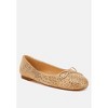 Apollon Bow Detail Embossed Suede Ballerinas - 2 of 4