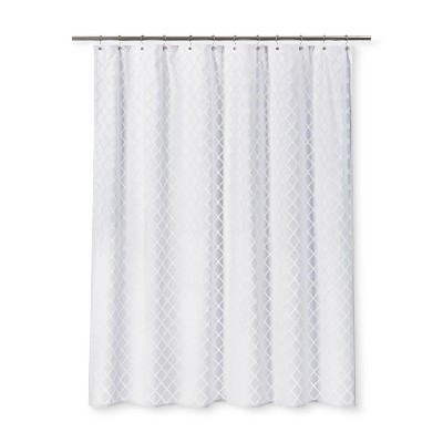 pretty white shower curtains