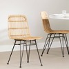 2pk Balka Rattan Dining Chair Rattan/Black - South Shore - 2 of 4