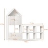 House-Shaped Kids Bookshelf with Open Shelves and Cabinet, Sturdy MDF Organizer for Playroom or Bedroom Storage-3irtyhousy - 4 of 4