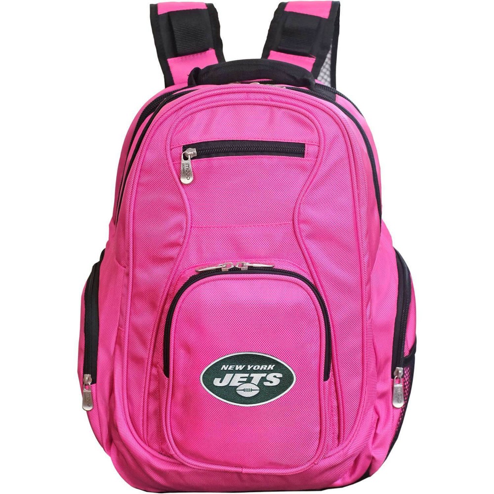Photos - Travel Accessory NFL New York Jets Premium 19" Laptop Backpack - Pink