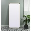 Elegant Lighting Soft Corner Metal Rectangle Full Length Mirror 32x72 Inch in Brass - 2 of 4