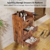 Karl Home 4-Layer Salon Styling Storage Station with 4 Drawers 2 Hair Dryer Holders - 4 of 4