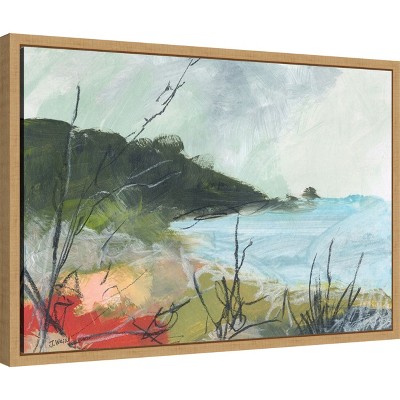 Sylvie Maple Framed Abstract Landscape Canvas Wall Art, 23 x 16 inches