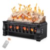R.W.FLAME 21" Electric Fireplace Log Set Heater,Whitish Gray,with Remote Control,Adjustable Flame Brightness,Overheat Protection,1500W - 2 of 4