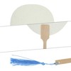 Unique Bargains Portable Double-Sided Long Handle Xuan Paper Folding Fan 1 Pc - 3 of 4