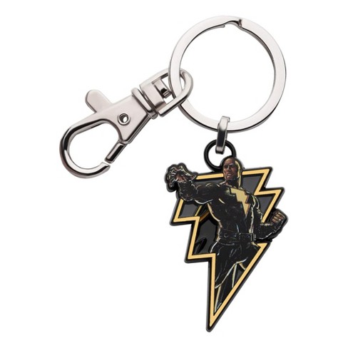 SalesOne LLC DC Black Adam Lightning Bolt Pendant Keychain