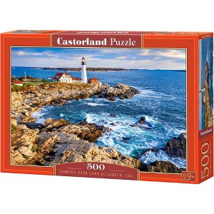 500 Piece Jigsaw Puzzle, Sunrise over Cape Elizabeth, Sea puzzle, Seashore, USA, Adult Puzzles, Castorland B-53667 - 1 of 4