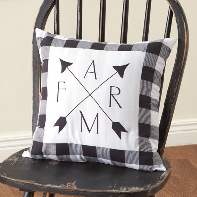 Lakeside Crossed Farm Arrows Design 16" Accent Throw Pillow for Indoors