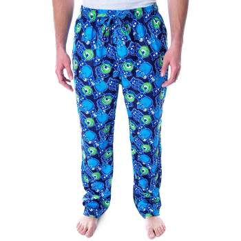 Disney Men's Monsters Inc. Monsters University Mike and Sulley Pajama Pants Blue