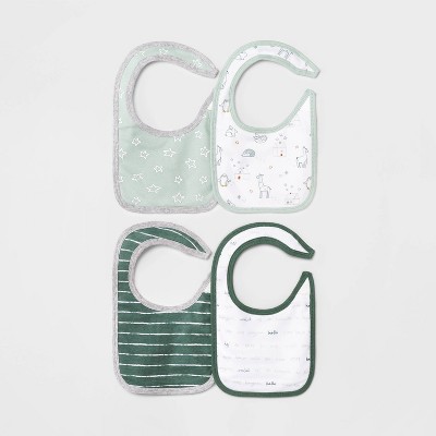 Photo 1 of Baby 4pk Hello Happy Bib - Cloud Island Dark Green