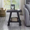 Roundhill Furniture Athens Contemporary Wood Shelf Side Table - 2 of 4