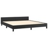vidaXL Faux Leather Bed Frame Platform Bed, Scandinavian Style/Slats Support/No Box Spring Needed/Without Mattress/Easy Assembly, Black King Bed - 4 of 4