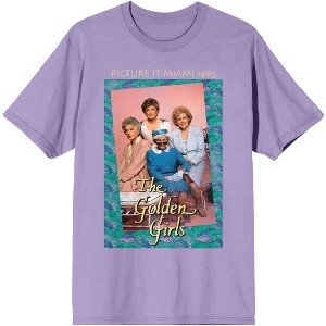 Golden Girls Picture It Women's Rose Purple T-shirt - 1 of 2