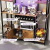 Large Bakers Rack with Power Outlet and LED Light, 5-Tier 55" Kitchen Microwave Stand Coffee Bar with Storage - image 4 of 4