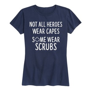 Women's - Instant Message - Not All Heroes Wear Capes Short Sleeve Graphic T-Shirt - 1 of 4