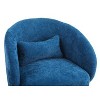 CAVINAS Fabric Swivel Chair, Accent Chair with Hidden 360° Swivel Base, Round Barrel Chair, Armchair for Living Room Bedroom - 4 of 4