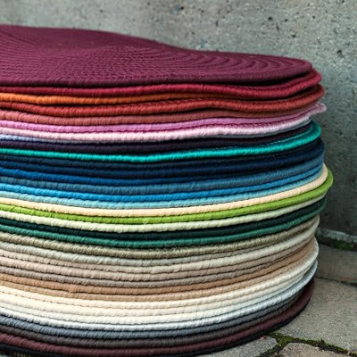 Amethyst Braided Oval Synthetic Rug - Easy Care, Reversible, 2x6 ft