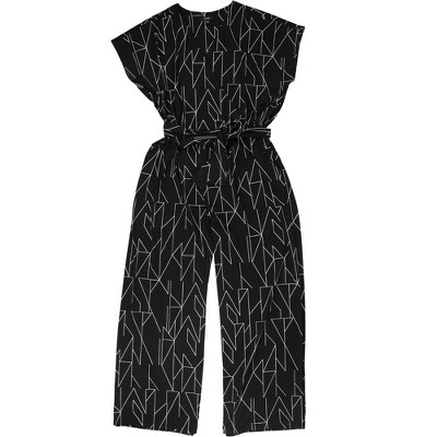 Alfani Womens Printed Wide Leg Jumpsuit