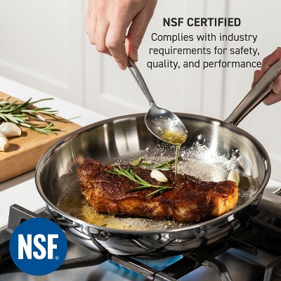 6 Quart Stainless Steel Dutch Oven with Glass Lid