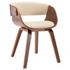 vidaXL Dining Chair Cream Bent Wood and Faux Leather - 2 of 4