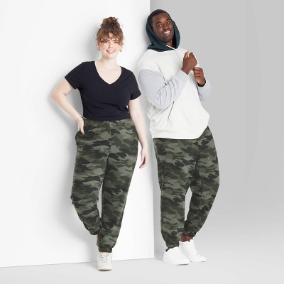 green camo joggers