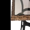 Resenkos Kitchen Bar Table Set,Bar Table Set,3 Pieces Outdoor Bar Stools Set with Glass Table Top, Brown - 3 of 4
