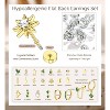 25 Pcs Hypoallergenic Earrings for Sensitive Ears Surgical Stainless Steel Earrings for Women Dainty Flat Back Earring Studs Hoop - 2 of 4
