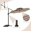 10ft Patio Umbrella with Tilt Crank Lift Waterproof Sun Shade for Deck, Pool, Garden - 2 of 4