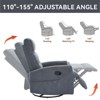 Manual Recliner Chair, 360° Swivel Rocker Recliner for Small Space, Fabric Glider Recliner Nursery Chair, Rocking Recliner Chair for Living Room - 4 of 4