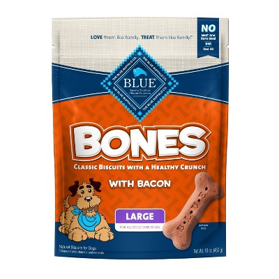 Blue Buffalo Bacon Flavored Dog Biscuits Dog Treats - Large - 16oz