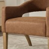 PAGED Accent Chair with Open Back, Reading Chair with Solid Wood Legs, Barrel Chair for Living Room - 4 of 4