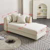 Kumasinova Modern Glam Tufted Sofa with Gold Accents, 66.9''W Velvet Chaise Lounge, Tufted Back with 2 Toss Pillows, Couches for Living Room - 3 of 4