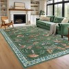Washable Modern Printed Rug Non Slip Low Pile Rug Soft Contemporary Throw Floor Cover Foldable Indoor Carpet for Living Room Bedroom Playroom Nursery - 2 of 4