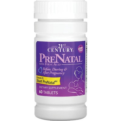 21st Century Prenatal with Folic Acid 60 Tablets.