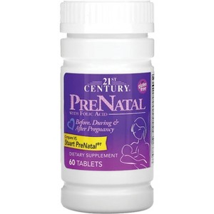21st Century Prenatal with Folic Acid 60 Tablets. - 1 of 2