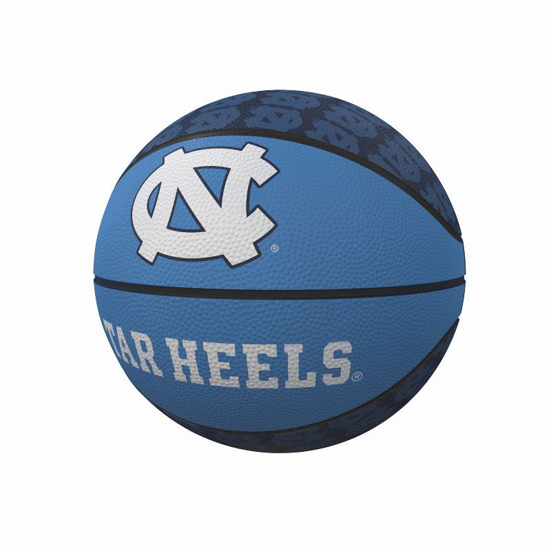 NCAA North Carolina Tar Heels Repeating Logo Mini-Size Rubber Basketball, 1 of 2