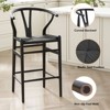 FURNIinspire Dining Chair, Morden Style, Weave Counter Height Bar Stool for Kitchen Island and Dining Room, Black, 20"*17.5"*39.4" - 4 of 4