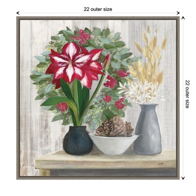 Amanti Art Natural Holiday Light by Julia Purinton Canvas Wall Art Print Framed 22-in. x 22-in.