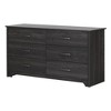 South Shore Fusion 6 Drawer Double Dresser Gray Oak: Laminated Particle Board, Anti-Tip, 5-Year Warranty - 3 of 4