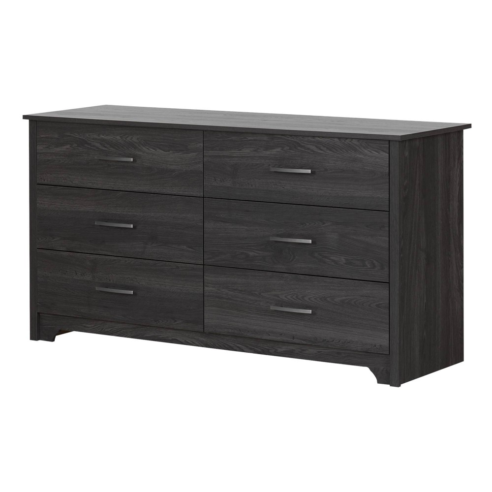 South Shore Fusion 6 Drawer Double Dresser Gray Oak -  91871154