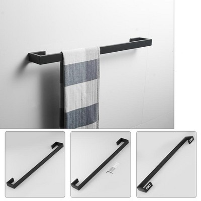 Matte Black Metal 4-Piece Bathroom Hardware Set