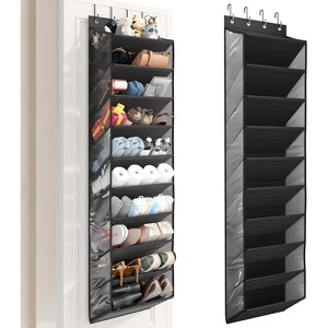Narrow Profile Over-Door Organizer - Large Pockets Maximize Capacity in Minimal Space for Boots & Everyday Shoes - 1 of 4