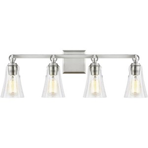Generation Lighting Monterro 30 1/4" Satin Nickel 4-Light Bath Light - 1 of 3