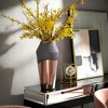 Glam Glass Vase - Metallic Finish, Textured Design, Modern Decorative Accent for Home & Office, Living Room & Bedroom Decor - 2 of 4